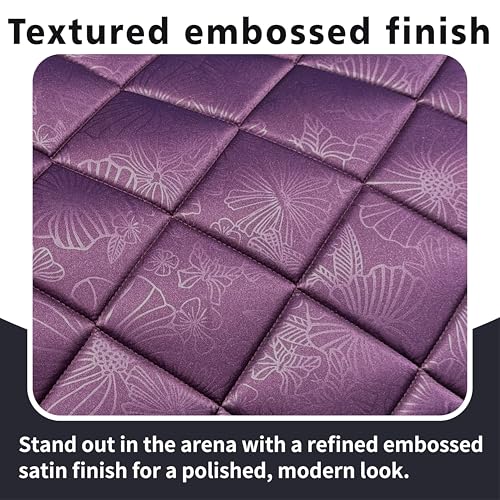 EQUINEWAVE Embossed All Purpose Saddle Pad | Cooling Performance Lining, Contoured Fit, Textured Design, English Riding - color: HORTENIA