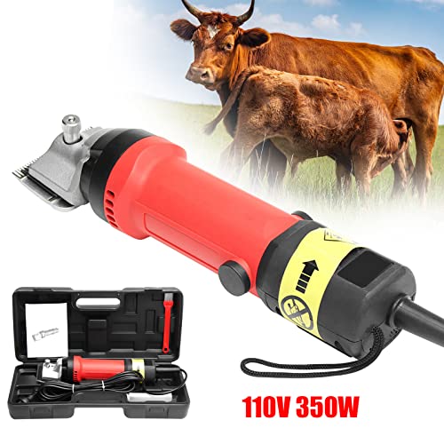 350W Electric Horse Hair Shearing Grooming Machine Animal Fur Shears Clippers Wool Cutter Professional Sheep Clipper for Goats Sheep Dog Cattle Farm Livestock Pet and Heavy Duty Animals Hair Grooming - color: 350w 6 Gear