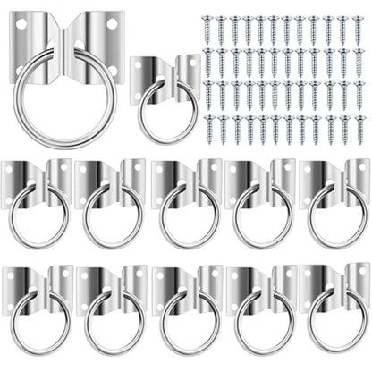 12 Pcs Cross Tie Ring for Horse,Block Tie Ring Hitching Ring with Screws for Horse Stall Stable - style: Tie Ring-12PCS