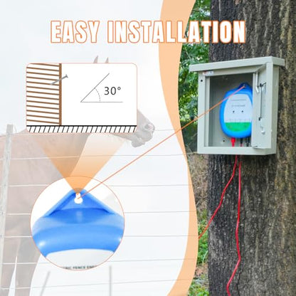 Electric Fence Charger - Multi-Powered, 8 kV, 0.5 Joules Output Energizer, Ideal for Livestock, Pet, Poultry, Gardens, Orchards Protection - Up to 5-Mile Range