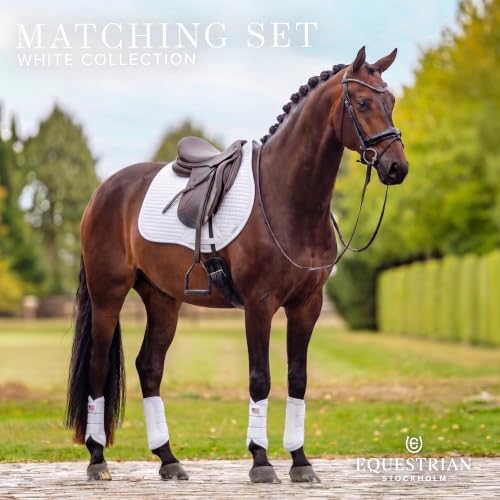 Equestrian Stockholm Close Contact Horse Saddle Pad for Jumping - color: White