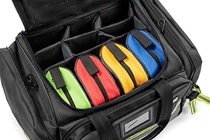 Scherber Fully-Stocked First Responder Professional Advanced EMT/EMS Trauma Kit | HSA/FSA Approved | Reflective Bag w/10+ Compartments, Zippered Pockets & 250+ First Aid Supplies (Black) - color: Black