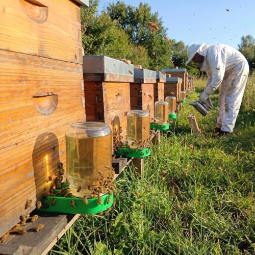 Bee Feeder, Entrance Feeders for Regular Mouth Mason Jars, 4 Pack