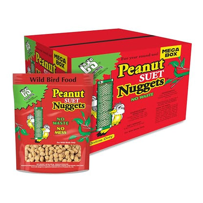 C&S Peanut Suet Nuggets, Bird Suet for Woodpeckers, 8 Pound (Pack of 1) - size: 8 Pound (Pack of 1)