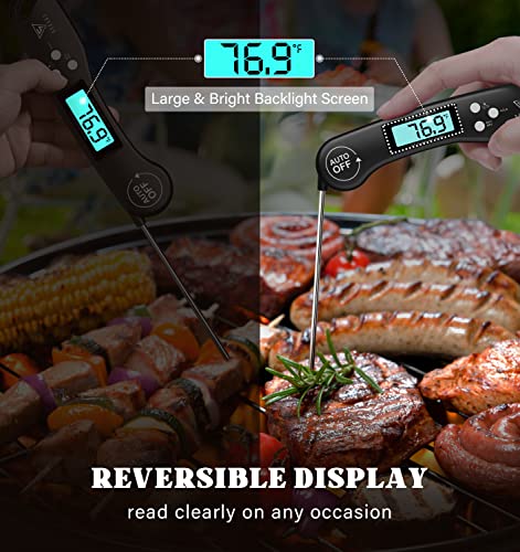 DOQAUS Meat Thermometer Digital – Instant Read Food Thermometer for Cooking - color: Night Black, size: 1 Pack (4.6 Inches Probe)