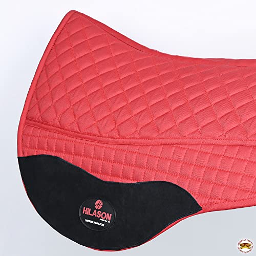 HILASON Western All Purpose Horse English Saddle Pad | All-Purpose - color: Red