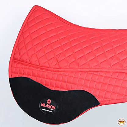 HILASON Western All Purpose Horse English Saddle Pad | All-Purpose - color: Red