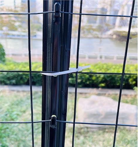 6 Feet Heavy Duty Metal Fence Post Black, Pack of 5, for Garden Wire Fence U-Channel Steel Garden Post Assemble - color: Black, size: 6',5 PCS