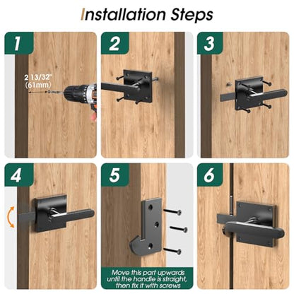 Double Sided Gate Latch, Heavy Duty Gate Latch for Wooden Fence - size: GL01 - Right Inswing Gate