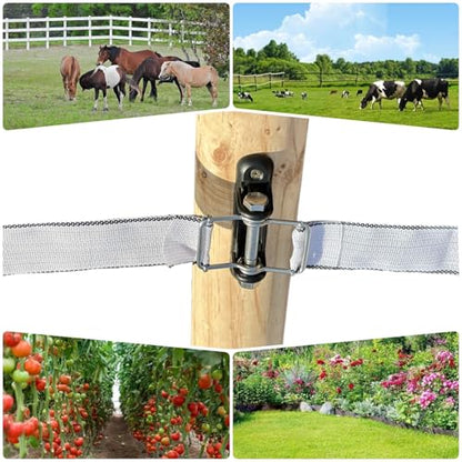 10Pcs Electric Fence Polytape Insulators Buckles for 1.7" Tape
