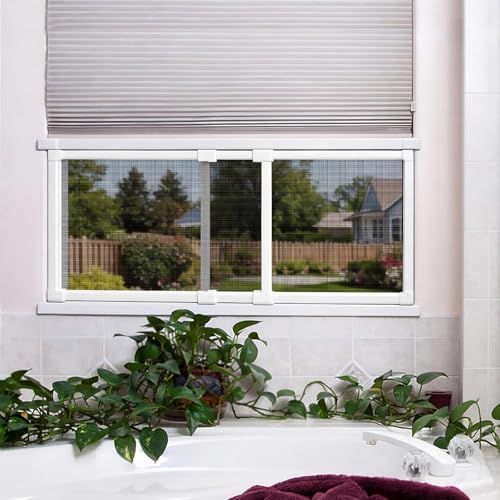 6 Pack Expandable Window Screen, 2 Way Sliding Adjustable Window Screen, Horizontal (10" H x 16" - 30" W), Horizontal and Vertical Adjustable, Durable Replacement Screen for Window, Window Screen Mesh - size: 10"H x 16"-30"W