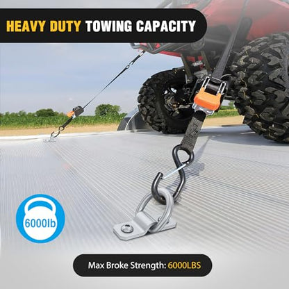 Nilight 6Pcs 3/8” Steel Heavy Duty Truck Tie Down Anchors | 6000 Pound Tie Down Rings Hooks for Trucks Trailers Boats RV Campers Vans Kayaks Motorcycles Deliveries ATVs,Sliver - color: 3/8" 6Pcs Sliver
