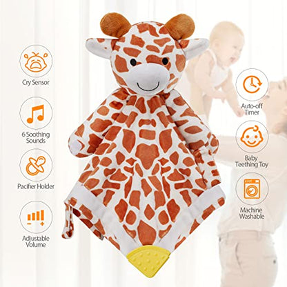 BEREST Baby Sound Sleep Soother- White Noise and Lullaby Infant Sleeping Aid with Cry Sensor at Nap Time Routine, Awesome Babies Gift Portable Plush Toddler Snuggle Toy, Infant Blanket (Coffe Brown) - color: Coffe Brown