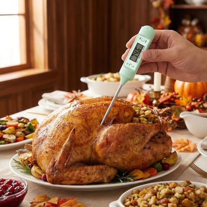 BESTOYARD Temperature Meter for Food Use - Accurate Temperature Measurement for Baby Milk Formula Household Cooking and Milk Heating 7.28-Inch Stainless Steel & Abs