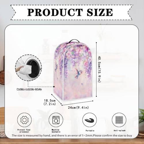Blender Cover, Blender Dust Cover Universal Small Appliance Cover Comfortable Anti Scratch Blender Protective Cover Fashion Blender Organizer Flowers and Hummingbirds - color: Flowers And Hummingbirds
