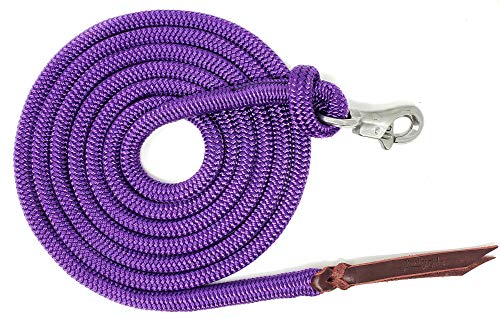 14FT Lead Rope with SS Snap - color: Purple, size: 14 FT