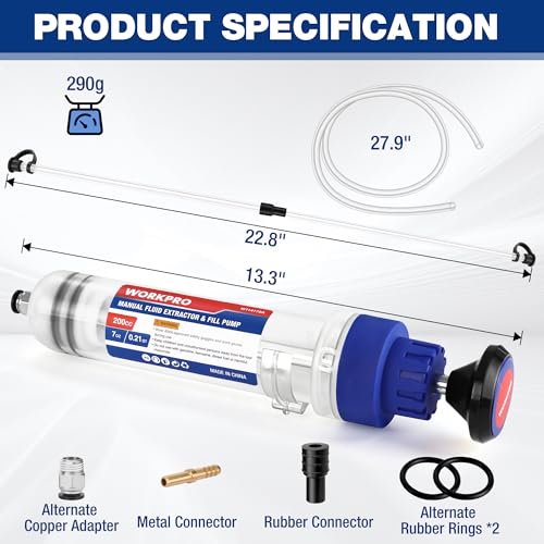 WORKPRO 200CC Manual Fluid Extractor - size: 200cc