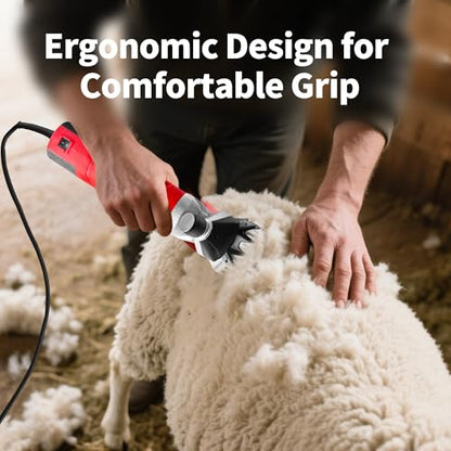 Sheep Shears, Electric Clipper for Sheep & Goats, 900W, 2800RPM, 6-Speed Adjustable Control -Heavy Duty Livestock Shearing Clipper for Animal Grooming, Suit for Sheep, Goats, Alpacas, Llamas