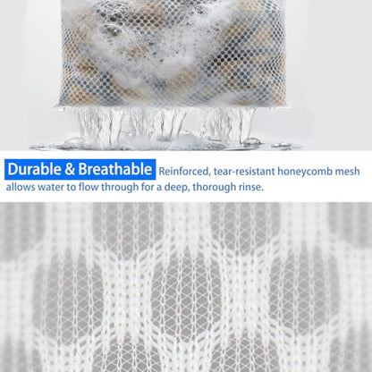 4Pcs Mesh Laundry Bags Delicates Lingerie Wash Washer Washing Machine Bag | 2 Medium 12 x 16 Inches & 2 Large 16 x 20 Inches