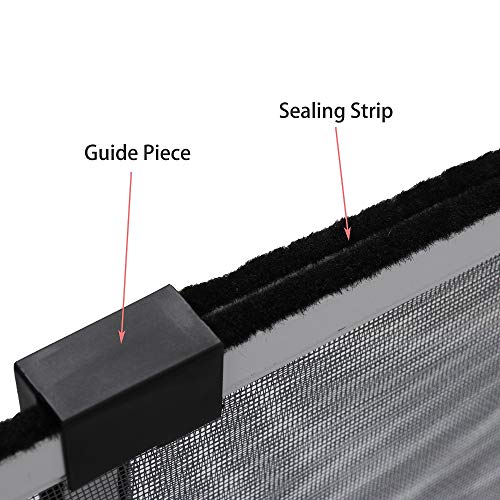 [MEASURE FIRST] FLYZZZ Window Screen, FIXED 19.68" HEIGHT, Fits Window Opening Width 28" to 52", Adjustable Sliding Screen Insert, Large, 2-Pack - color: 2 Packs, size: 19.68 Inches High By 28-52 Inches Wide