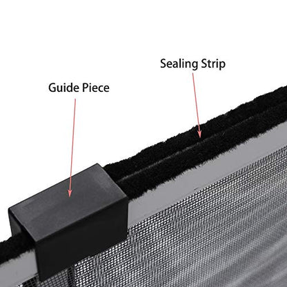[MEASURE FIRST] FLYZZZ Window Screen, FIXED 19.68" HEIGHT, Fits Window Opening Width 28" to 52", Adjustable Sliding Screen Insert, Large, 2-Pack - color: 2 Packs, size: 19.68 Inches High By 28-52 Inches Wide