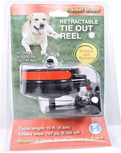 Lixit® Bracket Mount and Stake Retractable Leash Tie Outs for Dogs (Large (Pack of 1), Bracket) - size: Large
