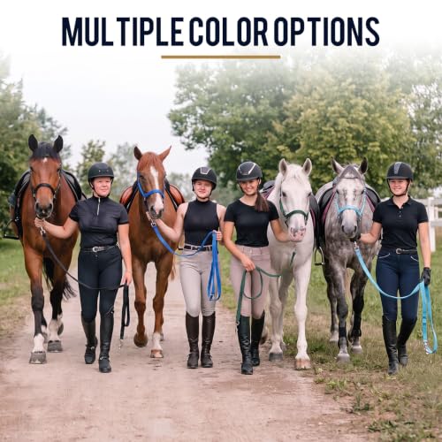 2 Pack Nylon Horse Halter with Reins Adjustable - color: Black
