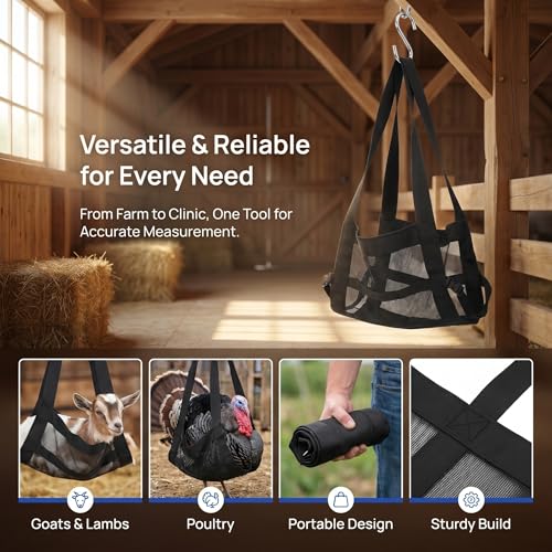 Mikikit 2 PCS Goat Sling for Hoof Trimming and Calf Weighing Animals