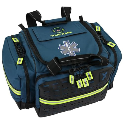 Lightning X Modular Large EMT Medic First Responder EMS Trauma Jump Bag w/Embroidered Name - Blue - color: Blue