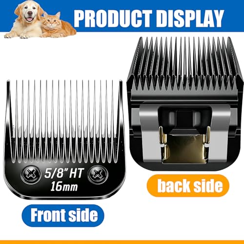 Dog Grooming Replacement Blades Compatible with Andis Dog Clippers - size: Black-5/8"HT-2PCS