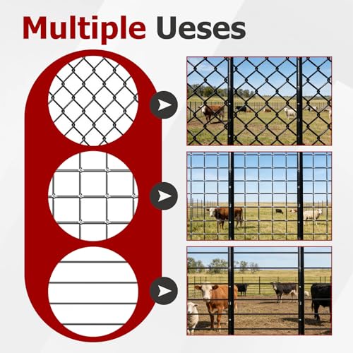 findmall Heavy Duty 2 Way Farm Gate Latch 2 Pack Fence Gate Accessory for Metal Gates Livestock Areas Horse Corrals Ranches and Farms with Mounting Screws and Directions