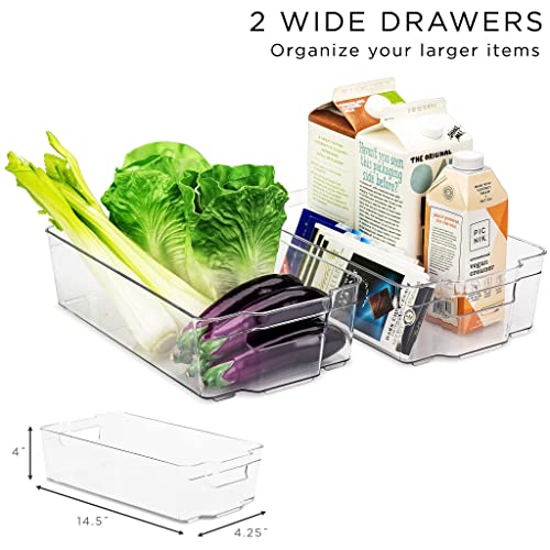 Sorbus Fridge Organizers and Storage Bins for Pantry & Fridge (6 Piece Set) - size: 6 pack