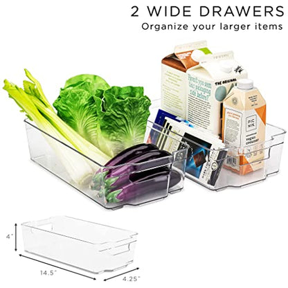 Sorbus Fridge Organizers and Storage Bins for Pantry & Fridge (6 Piece Set) - size: 6 pack