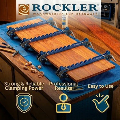 Rockler Mini Deluxe Panel Clamps (2-Pack) Four-Way Pressure Clamp Set