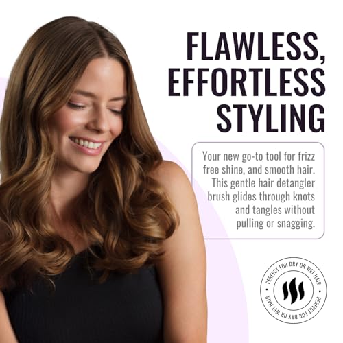 ERGO Super Gentle Mini Paddle Brush for Blow Drying - Hair Brushes for Women with Thick or Thin Hair - Dual Hairbrush for Women - Detangler Hair Brush - Gently Detangles Curly or Wet Hair - ERG750 - style: ERG750 (Mini Paddle)