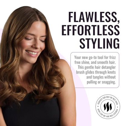 ERGO Super Gentle Mini Paddle Brush for Blow Drying - Hair Brushes for Women with Thick or Thin Hair - Dual Hairbrush for Women - Detangler Hair Brush - Gently Detangles Curly or Wet Hair - ERG750 - style: ERG750 (Mini Paddle)