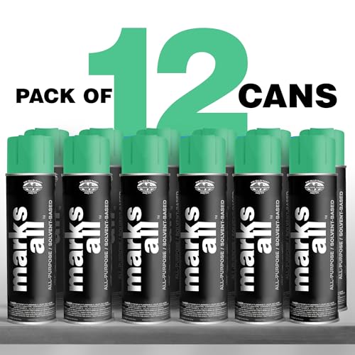 Fox Valley 17oz Marks All Solvent-Based Marking Paint 12-Pack, Green - color: Green APWA