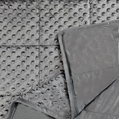 ALANSMA Reversible Weighted Blanket for All Season, Luxury Velvet, Warm and Cool, Adult 5Lb Grey Weighted Blanket, Enjoy Sleeping Anywhere(Grey,35"x48" 5.5lbs) - color: Grey, size: 35''x48'' 5.5lbs