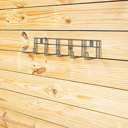 EASY-UP Pro 6 Hook Long Arm Tack Rack | Essential for Horse Stables | Space-Saving Design | Versatile 6-Hook Configuration | Long 4.5" Hooks | Rust-Resistant Finish