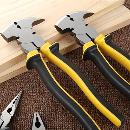 2PCS 10inch Fencing Pliers, Fence Pliers Tool, Nail Puller, Multi Fencing Pliers Tool, Stretching Wire Pliers, Pliers with Hammer Head for Installation and Removal of Wire Fence