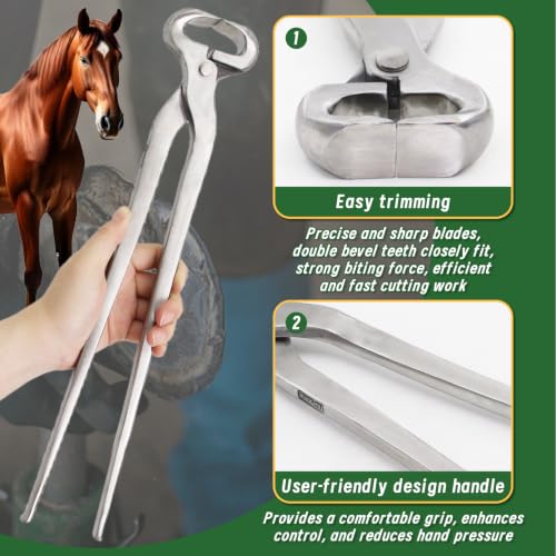 15 Inch Stainless Steel Horse Hoof Nipper Heavy-Duty Hoof Trimmer Cutter