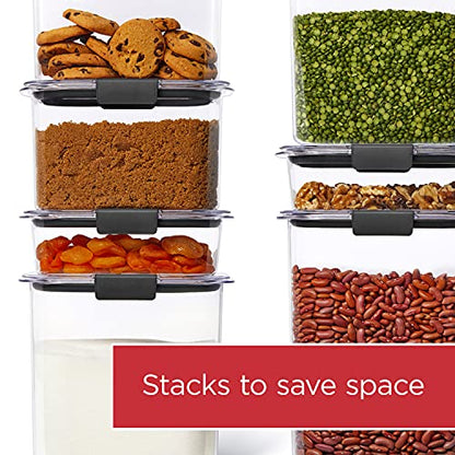 Rubbermaid Brilliance Pantry Food Storage Containers, Set of 4 (8 Pieces), BPA-Free, Clear, Airtight - size: Assorted Sizes (8-Piece)