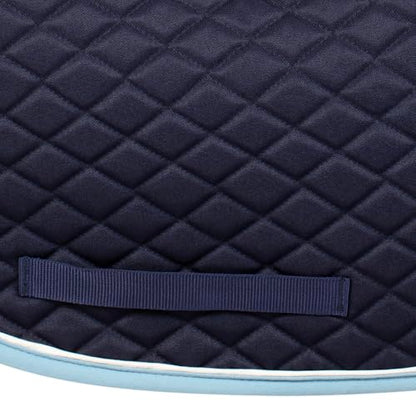 TuffRider Basic Dressage Saddle Pad - color: NVY/LBU/WT