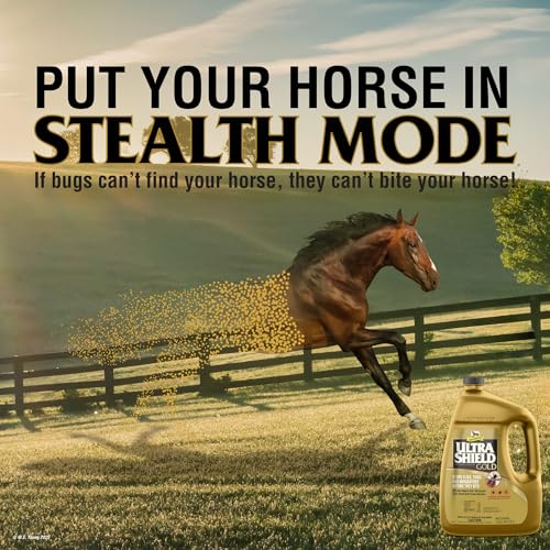 Absorbine UltraShield Gold 128oz Insecticide & Repellent for 100+ Insects, Use on Horses - size: 128 Ounce w/o Sprayer