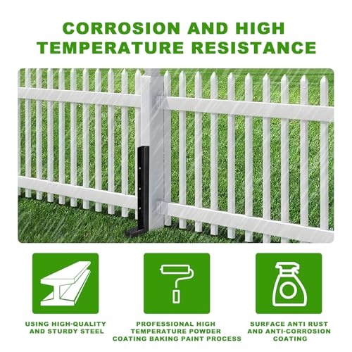 2-Pack 2" Width Fence Post Repair Kit, 34in Heavy Duty Ground Spike Anchor for Wooden Post Repairing Tilted/Broken Posts - size: 2'' 2 Pack