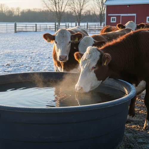 Farm Innovators DPH-15 Outdoor Water Tank Heaters Livestock Stock Tank Drain Plug Water De-Icer Designed for Rubbermaid Tanks, Brown - size: Single