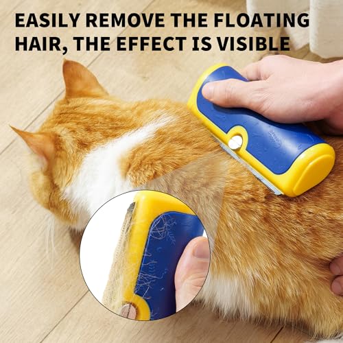 Dog Brush for Shedding, Blue and Yellow - color: Blue & Yellow