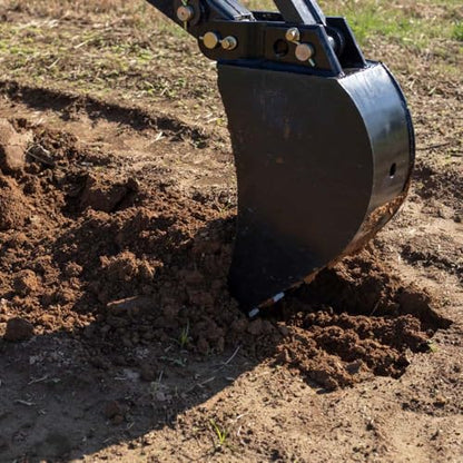 Titan Attachments 8in Wide Backhoe Bucket, 3-Carbon Steel Teeth, Hydraulic Tilt Backhoe & Excavator Attachment - size: 8"