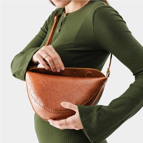 Portland Leather Goods Koala Sling Bag - Adjustable Full-Grain Leather - color: Meadow, size: Large