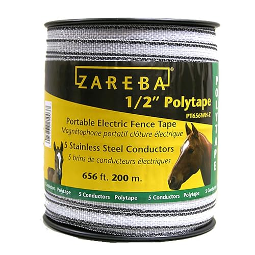 Zareba PT656WH-Z 1/2-Inch 200m Polytape,White - size: 1 Pack
